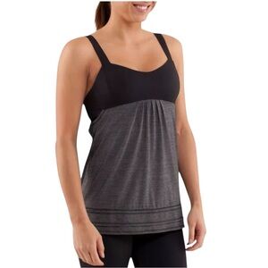 lululemon athletica Black and Gray Tank Top